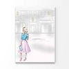 Stylish Woman with Fashion Store Print 100% Australian Made 50x75cm (Stretched Canvas)