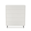 Big Lot 100cm White Emerson 5 Drawer Tall Chest