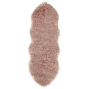 MaxFind 55 x 160cm Blush Pink Double Sheepskin