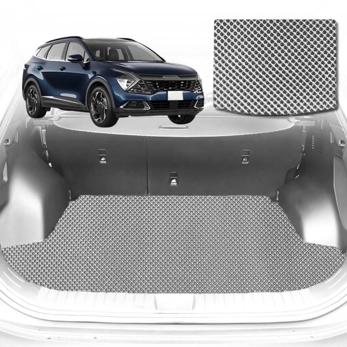6D Diamond Car Boot Mat for Kia Sportage (NQ5)2021-Current-Cargo Mat-Grey-Outback GT