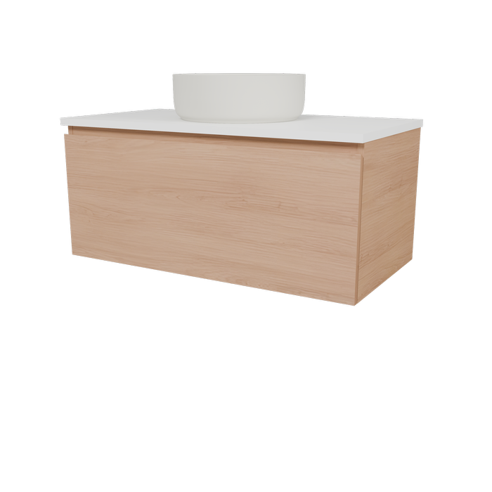 New England Joinery 900mm Slim SilkSurface Top Wall Hung Vanity