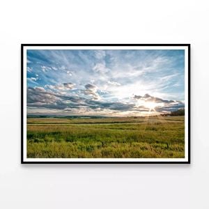Dusk on the Prairie  Print 100% Australian Made 120x90cm  (Poster)