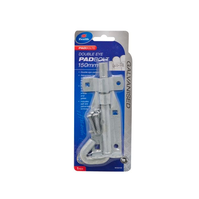 Zenith Double Eye Padbolt 150mmx12mm Galvanised