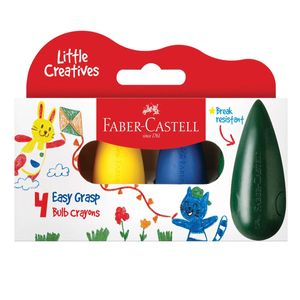 Faber-Castell Little Creatives Easy Grasp Bulb Crayons 4pc
