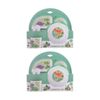 2pk Gibson Gifts Dinosaur Kids Meal Dinner Set Melamine Plate Bowl Cup Cutlery