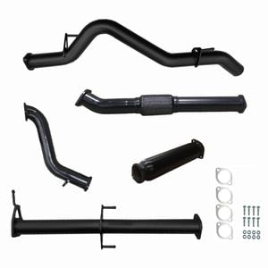 Ignite Exhausts Turbo Back For Mitsubishi Mn Triton 2.5l 3" No Cat With Hotdog Black Aluminised Steel