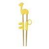Anygleam Reusable Gold Stainless Steel Chopsticks 1 Pair Yellow Giraffe Cartoon Kids