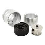 SB Chev Long WP Gilmer Drive Kit Silver Billet Aluminium w/Belt