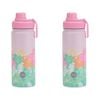 2PK Annabel Trends Watermate 550ml Stainless Steel Bottle Hibiscus