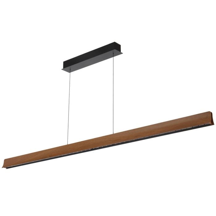 Telbix Lucid Modern Pendant Hanging Lamp Light Aluminium Metal Pvc Wood Wood Tones