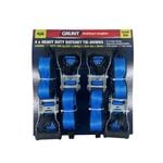 GRUNT 38mm x 5m Ratchet Tie Down Set - 4 Pack