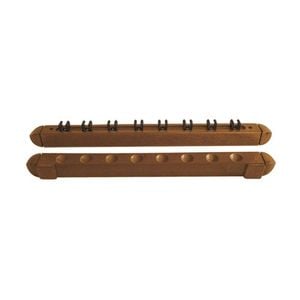 Formula Sports Billiard 8-Cues Clip 46cm Wall Mounted Rack Storage Holder Oak