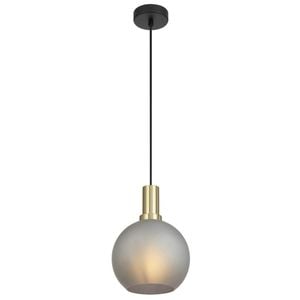 Telbix Patino Modern Pendant Hanging Lamp Light Glass Metal Smoke Matte