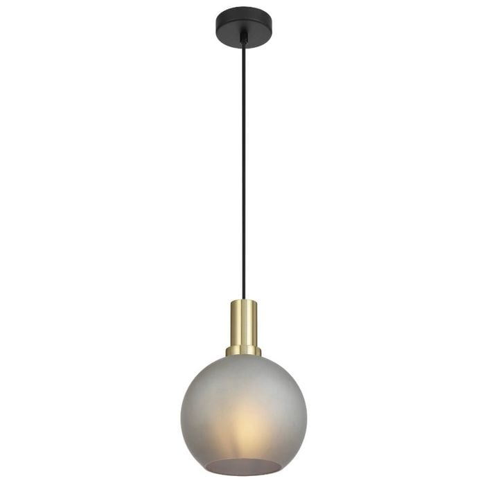 Telbix Patino Modern Pendant Hanging Lamp Light Glass Metal Smoke Matte