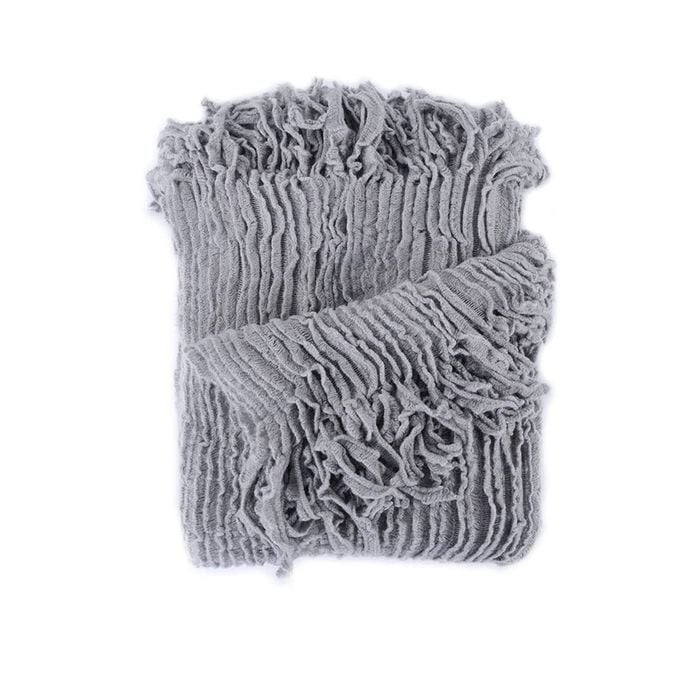 Bloomington Dylan Knitted Throw Rug 127 x 152 cm Grey