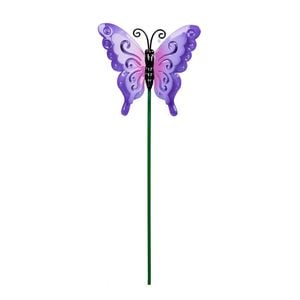 Northcote Pottery Purple Butterfly Metal Stake