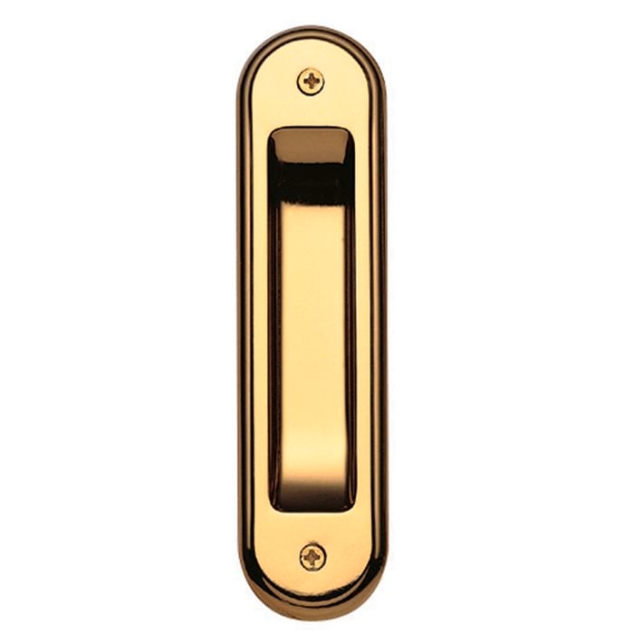Gainsborough Bright Goldtone Radius Flush Pull