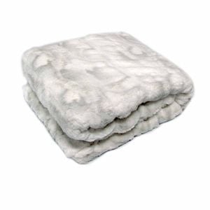 Julietta Soft Faux Fur Throw Rug 127 x 152 cm Arctic Rabbit