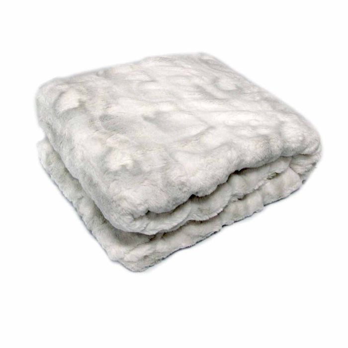 Julietta Soft Faux Fur Throw Rug 127 x 152 cm Arctic Rabbit