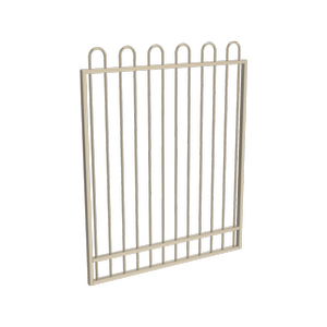 ProtectorAl 800 - 1200 x 1500mm Paperbark Aluminium Loop Top Pool Gate With Mid Rail