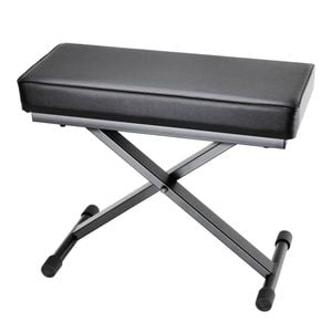 Adam Hall SKT17 Folding Keyboard Bench w/ Extra Thick Padding - Black
