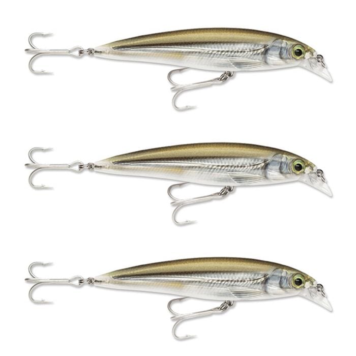 3x Rapala 8cm Saltwater X Rap Jerkbait Fishing Lures - Mangrove Minnow