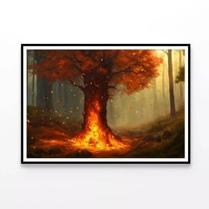 Autumn Tree in the Forest  Print 100% Australian Made 90x60cm  (Poster)