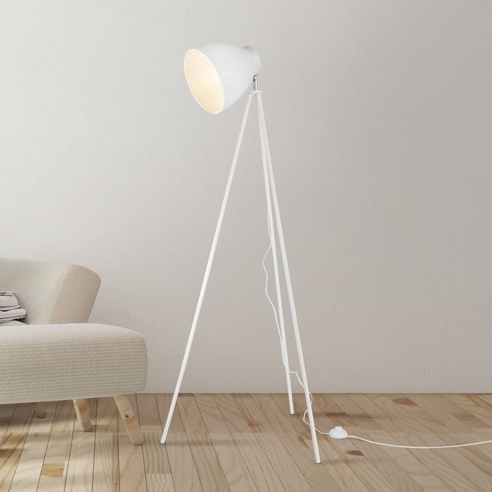 Verve Design White Ralph Tripod Floor Lamp