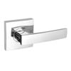 Gainsborough G2 Series Bright Chrome Angular Dummy Leverset Square Backplate - Bright Chrome