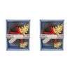 2x 2pc LVD Wood/Metal Bowl & Spreader Christmas Home/Kitchen Tableware Decor