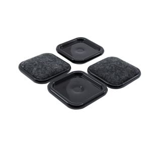 Surface Gard 38 x 38mm Square Carpet Castor Cup - 4 Pack