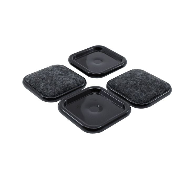 Surface Gard 38 x 38mm Square Carpet Castor Cup - 4 Pack