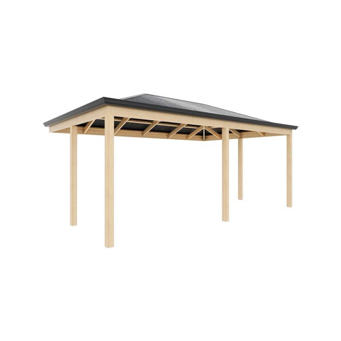 Softwoods 6.0 x 3.8m Hip Ends Pergola / Patio Kit