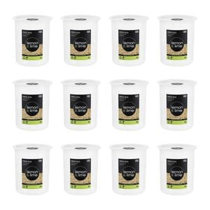 12PK Lemon & Lime Press Seal Food Storer Container 2L 15x15x17cm