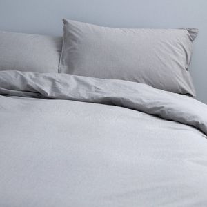 Canningvale Vintage Softwash Size Double Quilt Cover Set Smokey Grey Melange