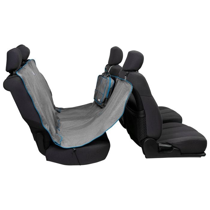 Kurgo Heather Backseat Dog Hammock - Grey/Coastal Blue