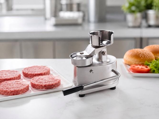 Commercial burger patty press