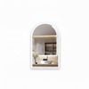 P&P Matte White Arched LED Bathroom Mirror Bluetooth Anti Fog Display