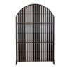 Tuscan Path 188x122cm Freestanding Arch Metal Screen in Rustic Black
