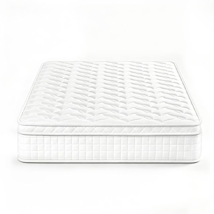Ufurniture 34cm Mattress Double Size, Hybrid Mattress in a Box, Memory Foam & Individual Pocket Springs, White