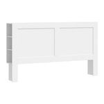Oikiture Bed Head Headboard King Size Bedhead with Storage Shelves White