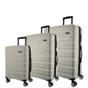 3pc Pierre Cardin 4 Wheel Hard-Shell Suitcase Travel Luggage Set Snow
