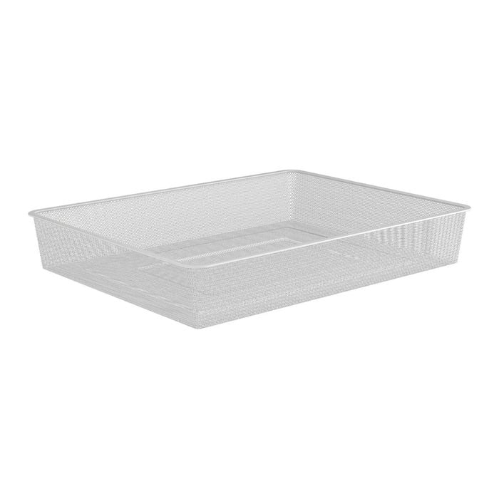Flexi Storage Home Solutions 410 x 85 x 535mm White Small Mesh Basket