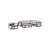Balmoral Package B Outdoor Aluminium And Teak Lounge Setting With Coffee Table