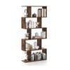 Costway 5-tier Cube Bookcase Display Shelf Brown