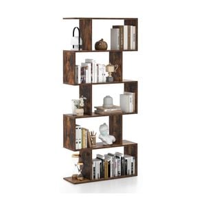 Costway 5-tier Cube Bookcase Display Shelf Brown