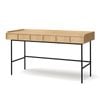 Linea Natural Oak 140cm 2 Drawer Desk