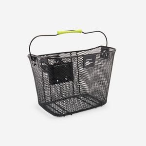 Decathlon - Front Bike Basket 500, 12 Litres, Handlebar 22.2-31.8 Mm - One Size