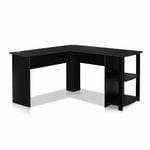 Artiss Ronald Black L-Shaped Corner Office Computer Desk
