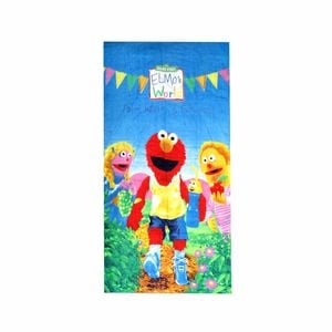 Kids Fun Theme Cotton Beach Towel 70 X 140 Cm Elmo's World